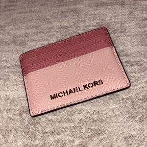 Michael Kors Two Tone Pink Card Holder
